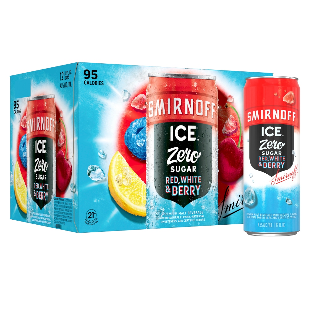 Smirnoff Ice Zero Sugar Red White and Berry