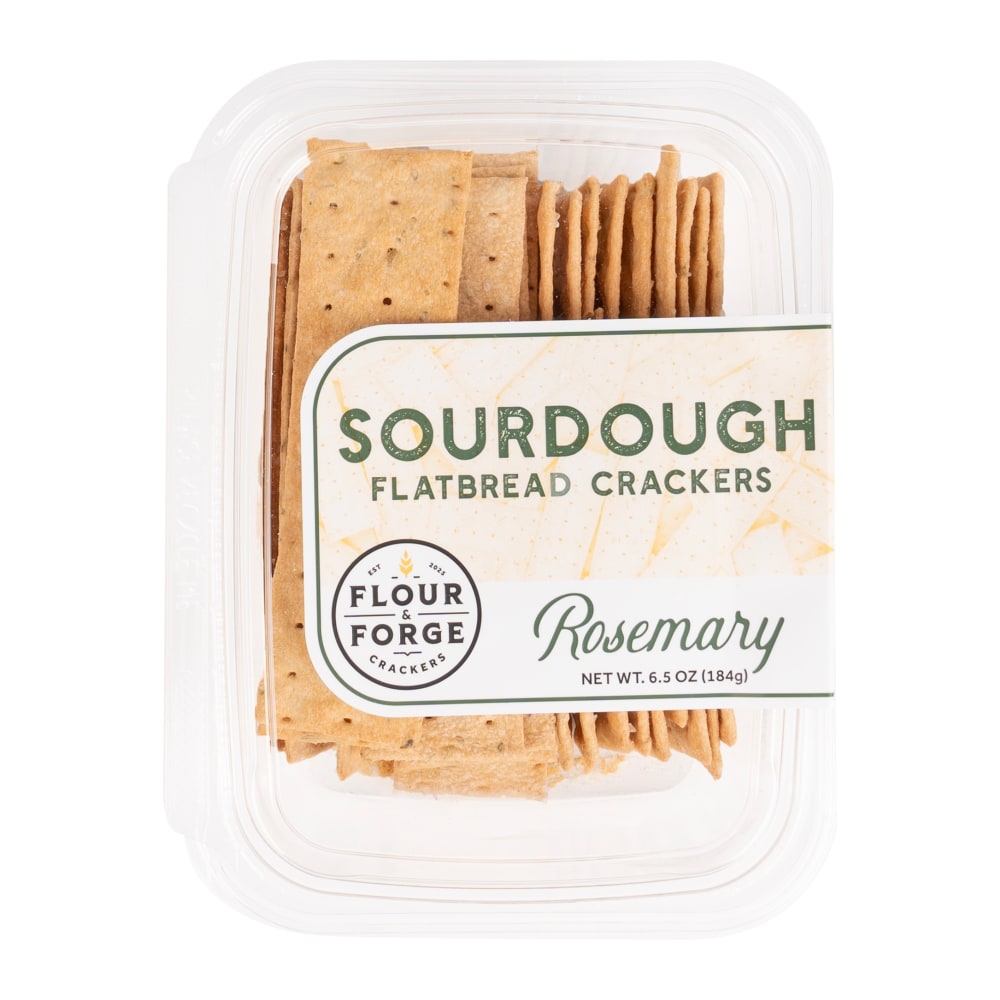 Flour And Forge Rosemary Sourdough Flatbread Crackers
