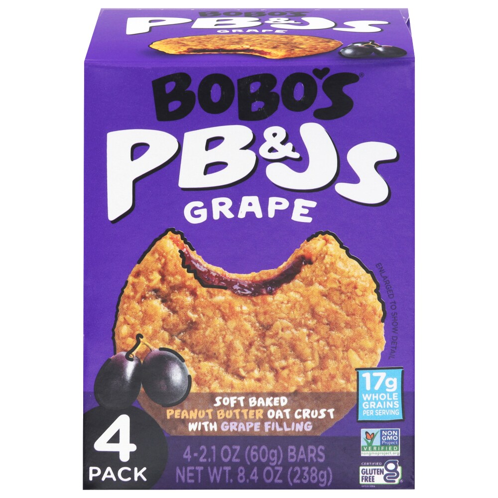 Bobo’s® Grape Peanut Butter and Jelly Snack Bars