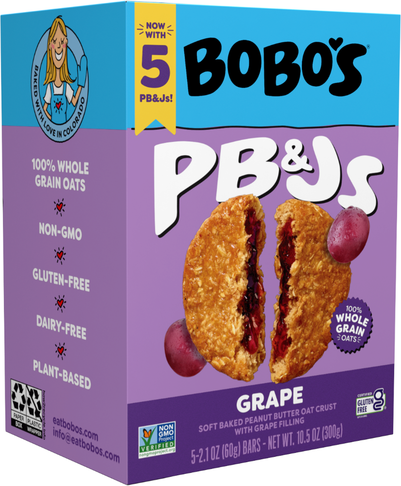 Bobo’s – Grape Peanut Butter & Jelly 5 Pack Sleeve
