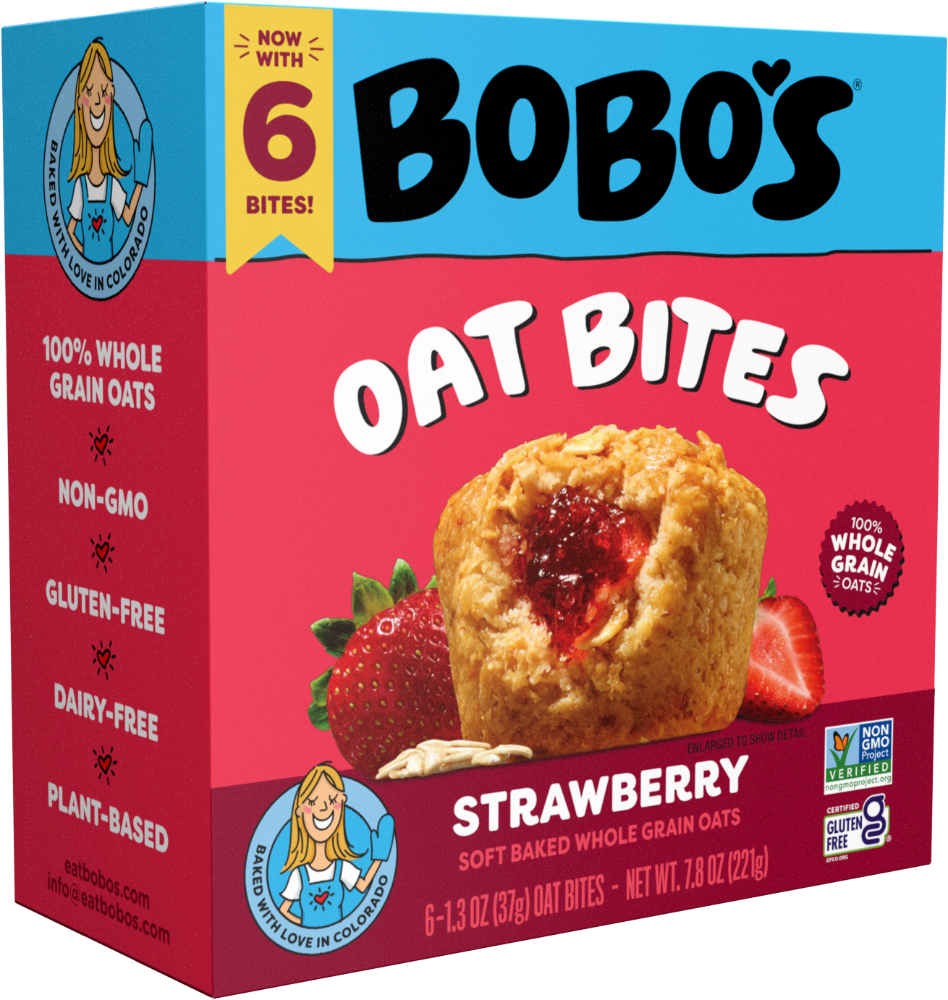 Bobo’s Bites – Strawberry Oat Bites , Pack of 6