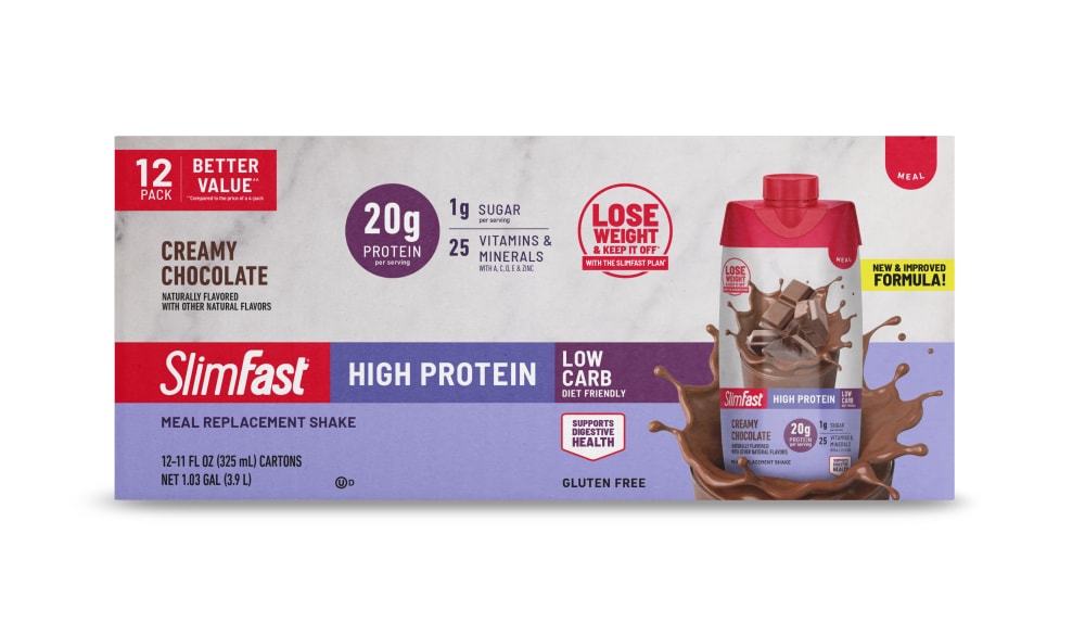 SlimFast High Protein Creamy Chocolate Meal Replacement Shakes