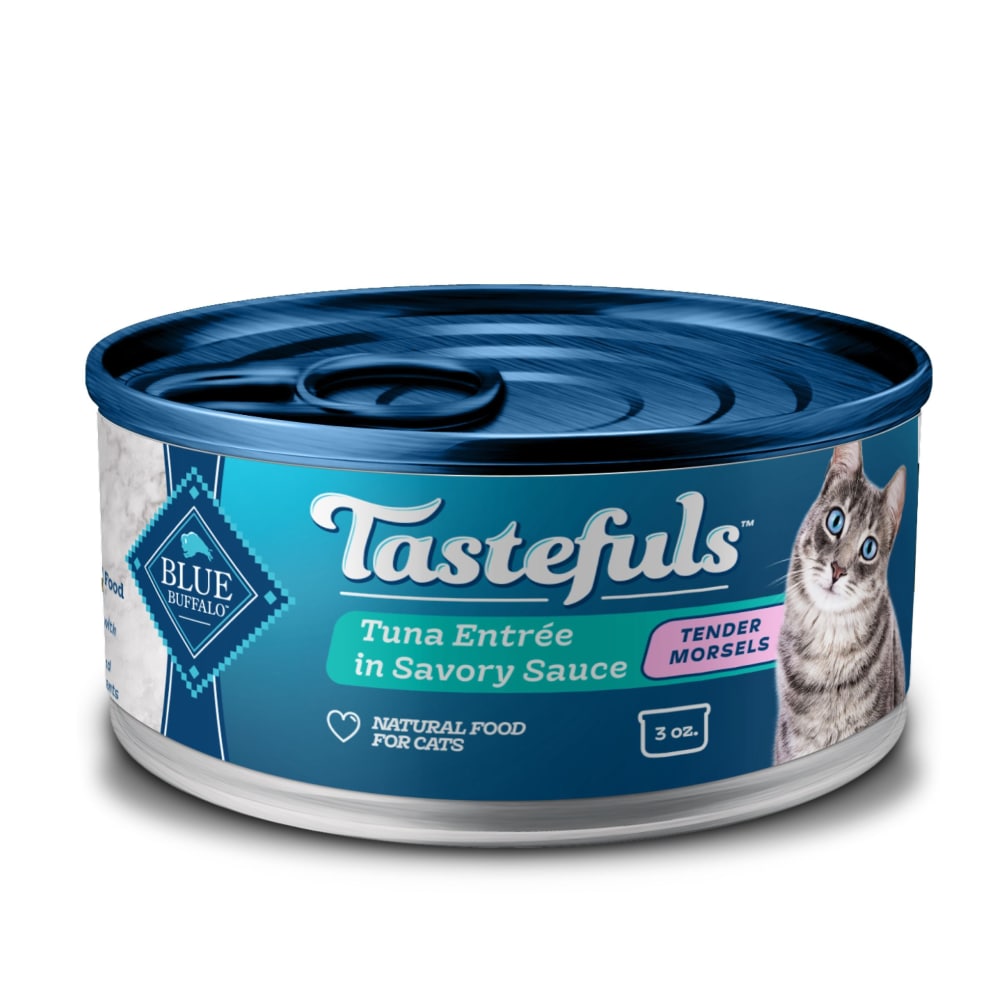Blue Buffalo Tastefuls Natural Tender Morsels Tuna Entrée in Savory Sauce Wet Cat Food