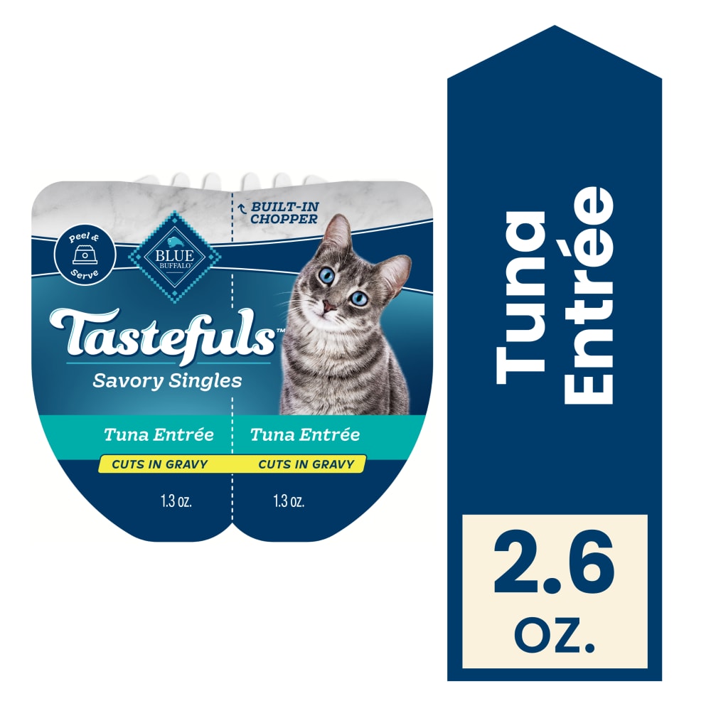 Blue Buffalo Tastefuls Savory Singles Natural Wet Cat Food Gravy Twin-Pack Tuna