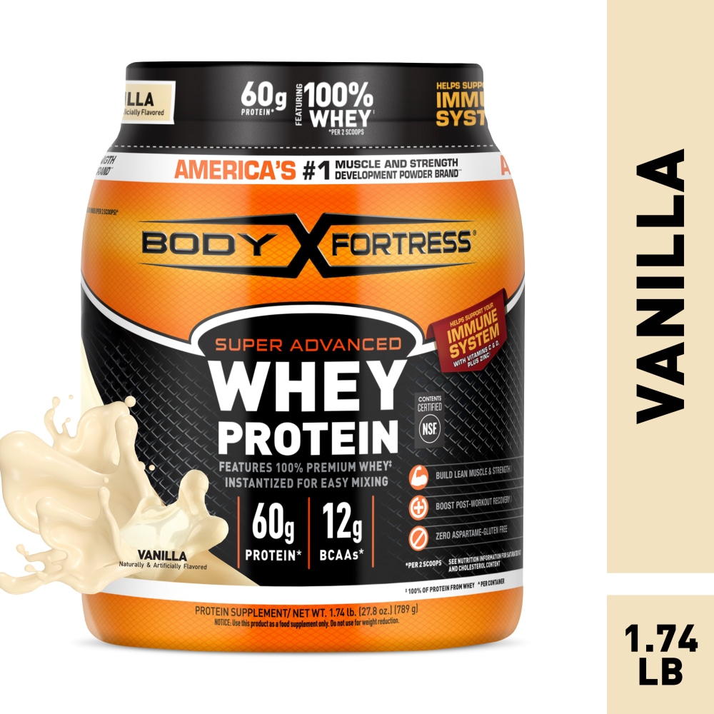 Body Fortress® Super Advanced Whey Protein Powder – Vanilla