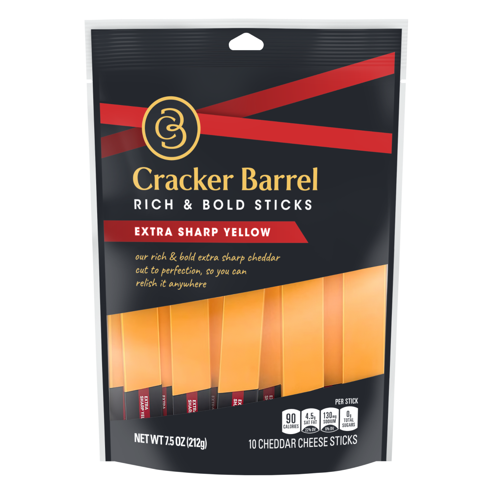 Cracker Barrel Extra Sharp Cheddar Cheese Sticks