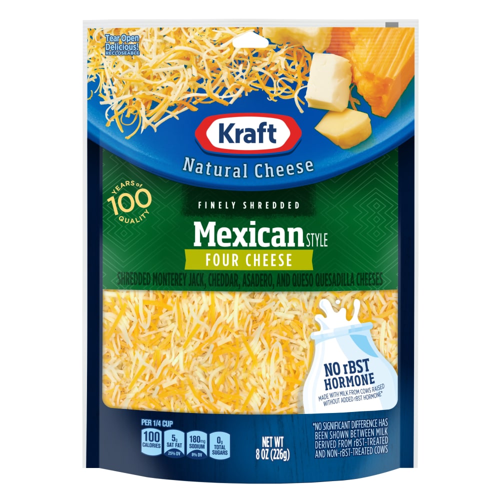 Kraft Mexican Style Four Cheese Blend Shredded Cheese