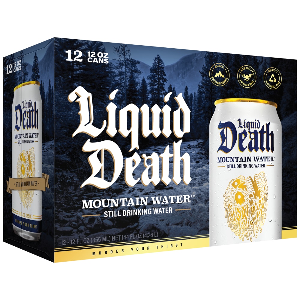 Liquid Death Mountain Water™ Still Drinking Water Cans