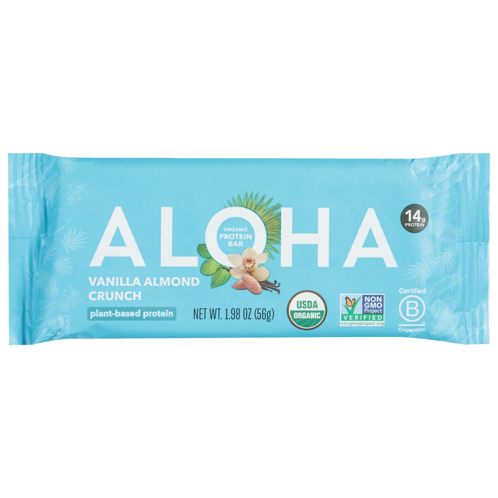 ALOHA Organic Plant Based Vanilla Almond Crunch Protein Bar