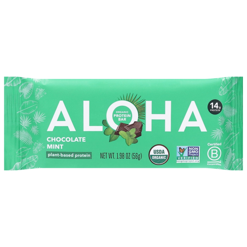 Aloha Chocolate Mint Organic Plant-Based Protein Bars