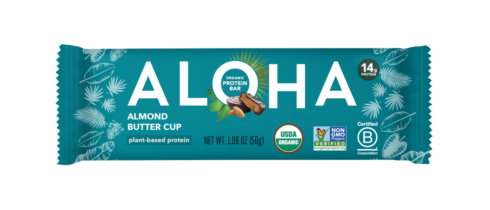 Aloha Almond Butter Cup Plant Based Protein Bar