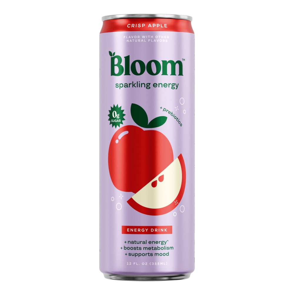 Bloom Crisp Apple + Prebiotics Sparkling Energy Drink Can