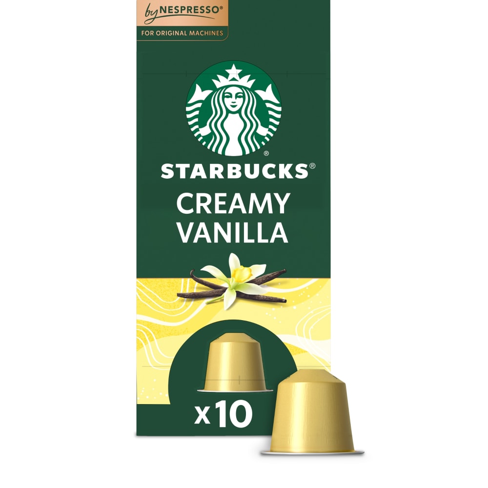 Starbucks By Nespresso Original Line Pods Flavored Roast Coffee Creamy Vanilla 100% Arabica