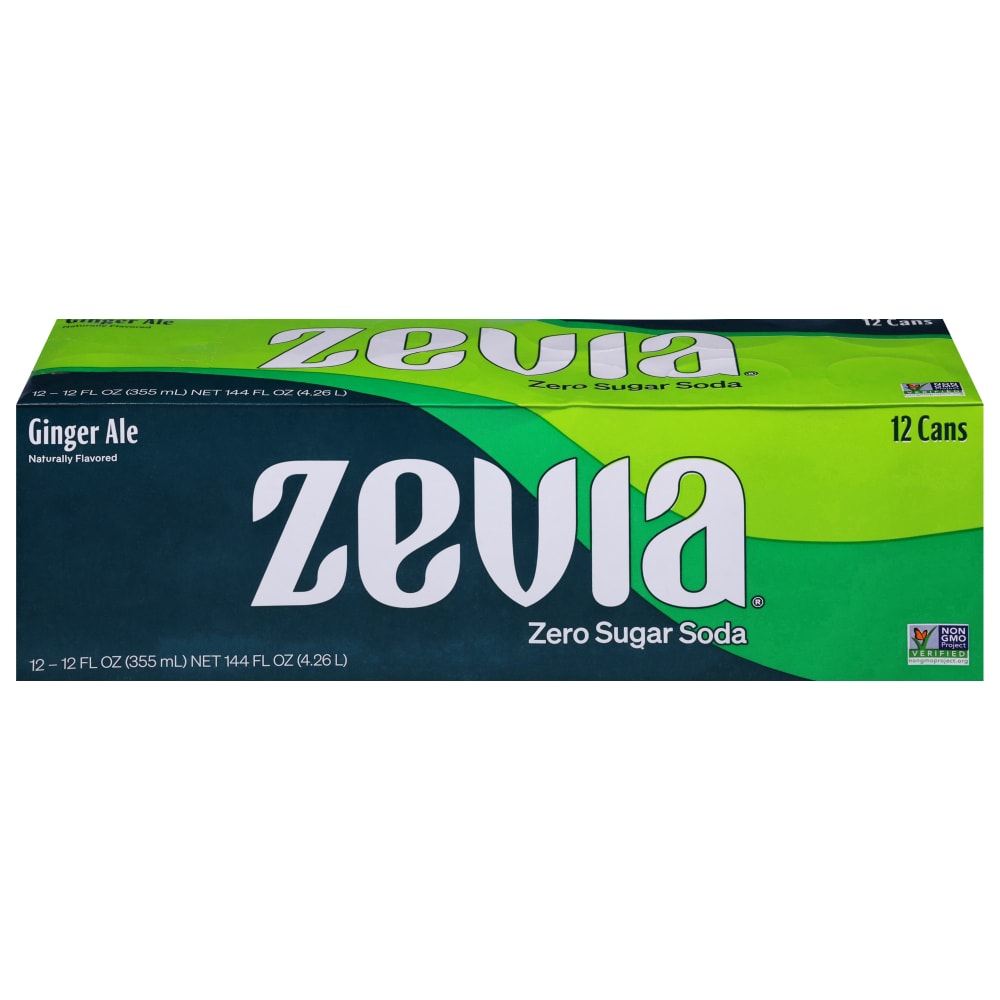 Zevia® Ginger Ale Zero-Sugar Soda Cans