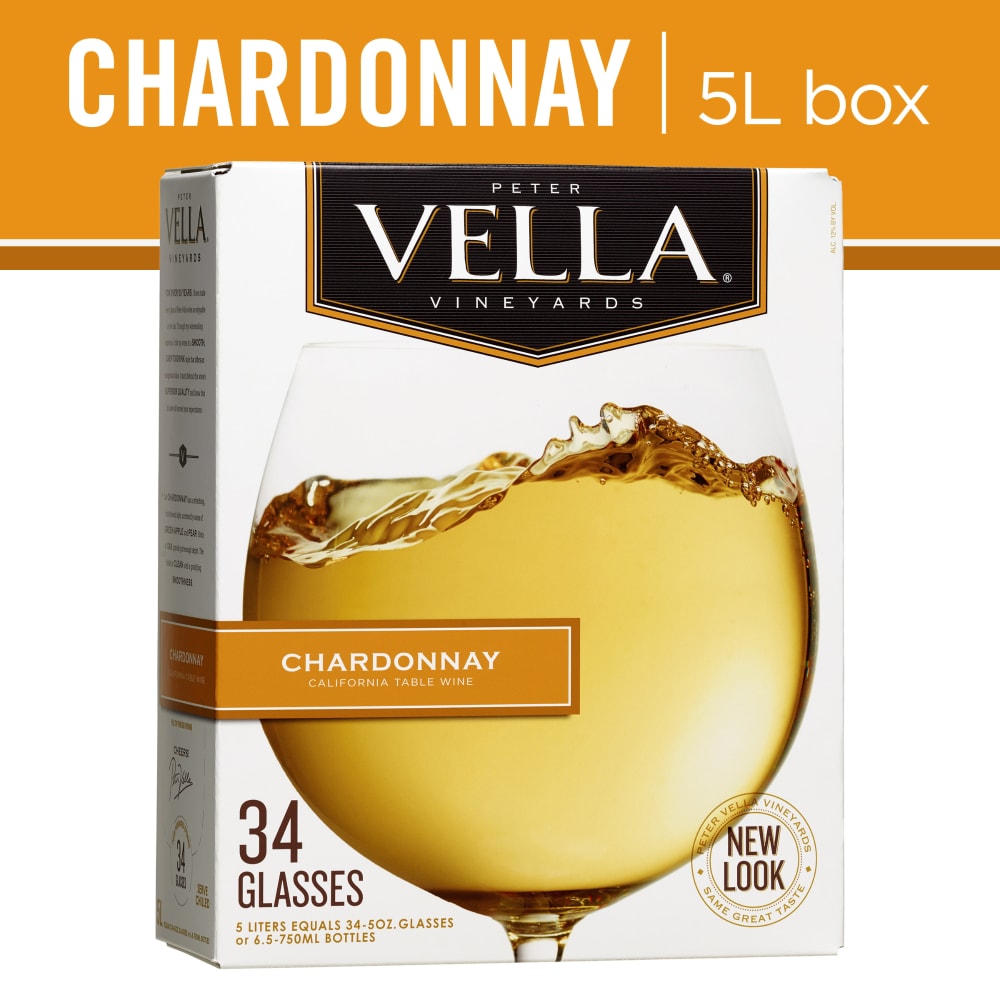 Peter Vella Chardonnay California White Wine Box
