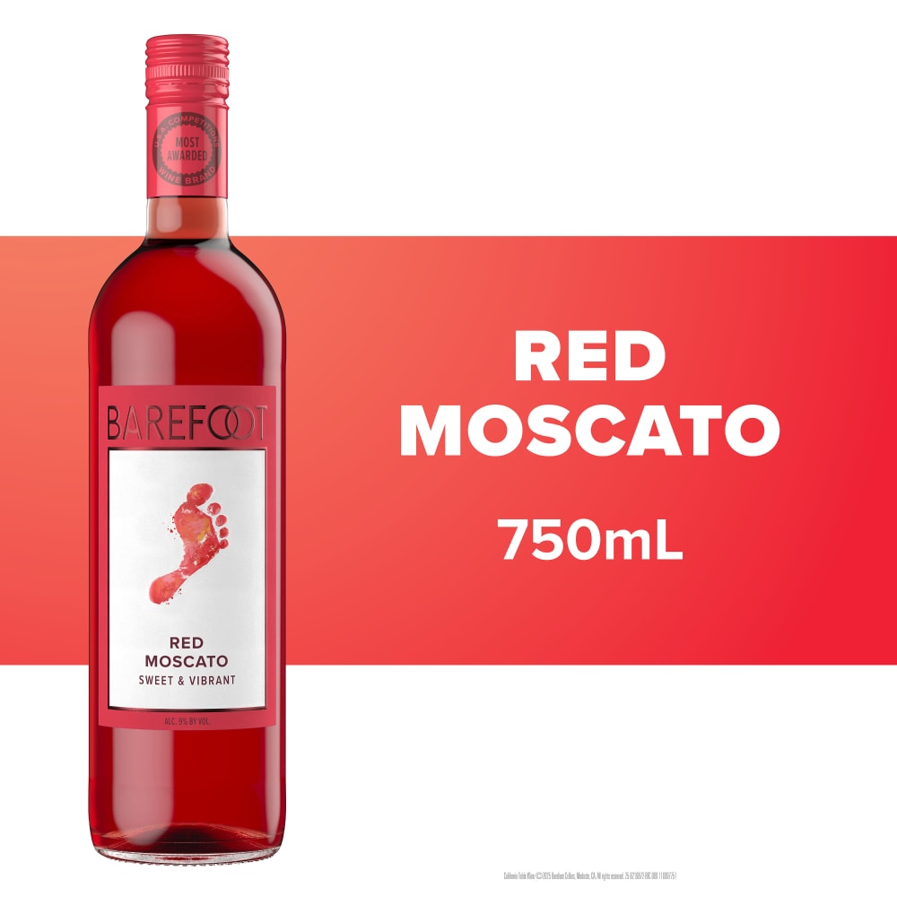 Barefoot Cellars Red Moscato California Wine
