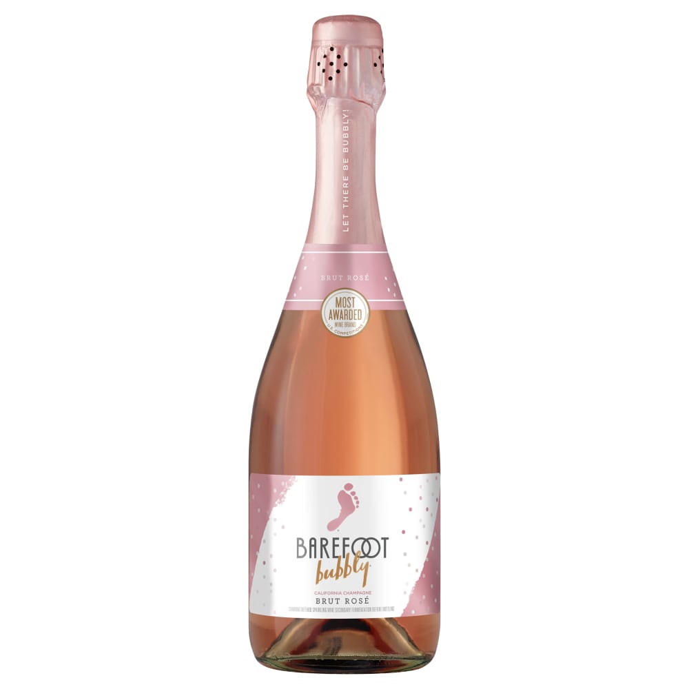 Barefoot Bubbly Brut Rose Champagne California Sparkling Wine