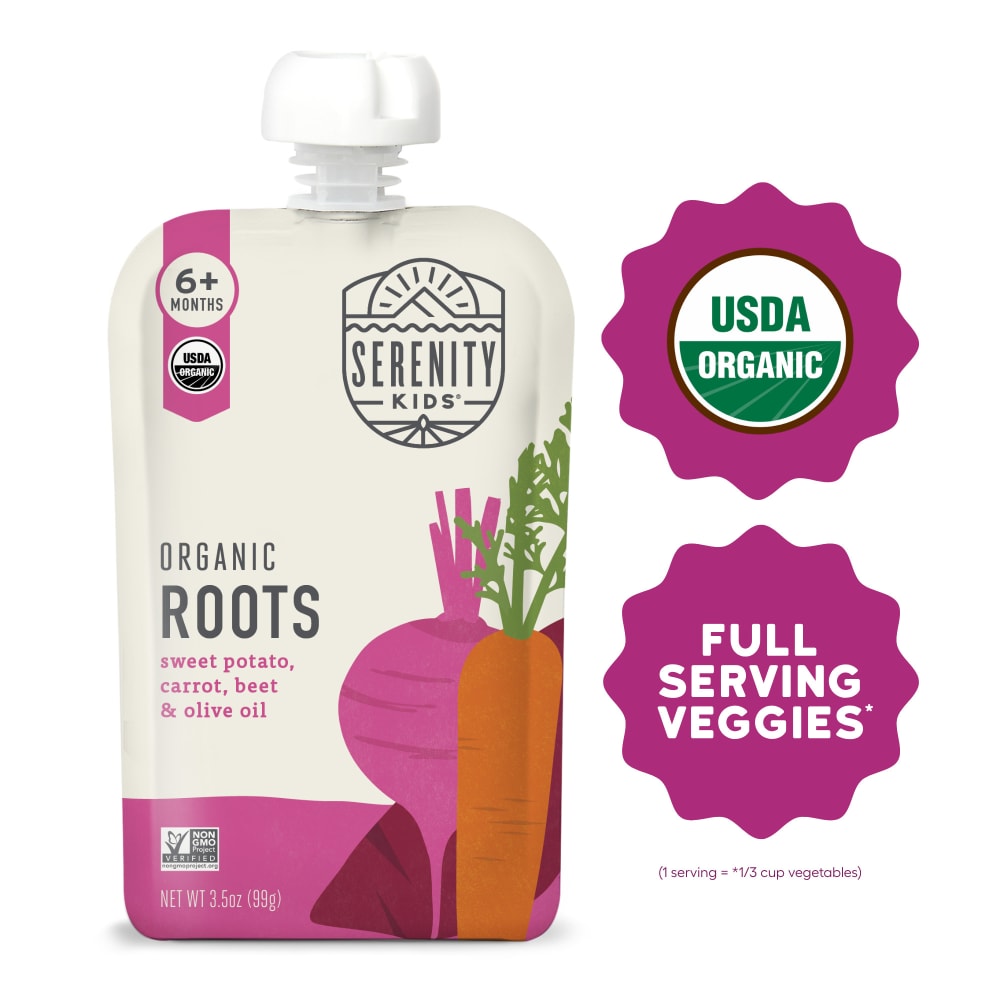 Serenity Kids Organic Roots with Organic Olive Oil Baby Food Pouch