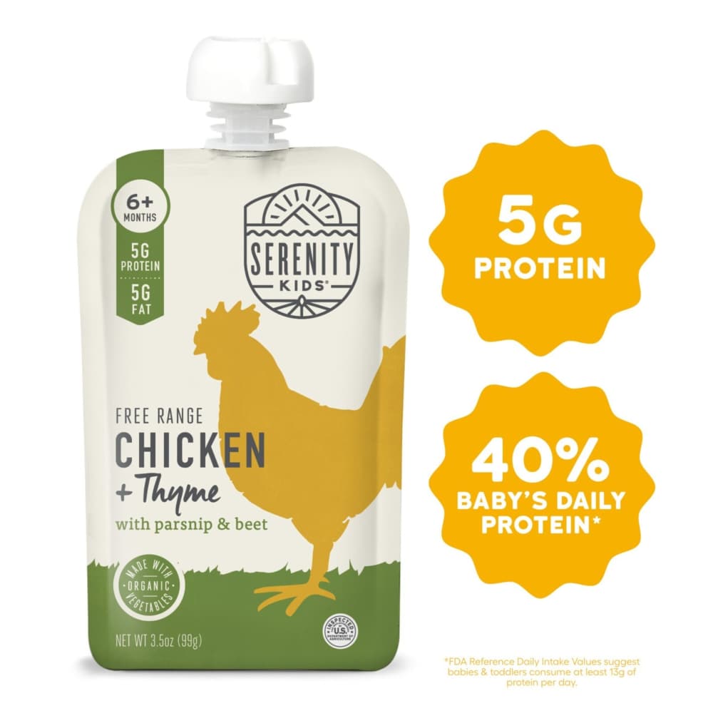 Serenity Kids Free Range Chicken & Thyme with Organic Parsnip & Beet Pouch, 3.5oz