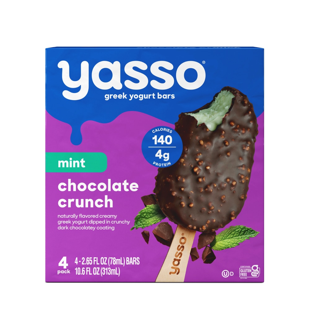 Yasso Frozen Greek Yogurt Mint Chocolate Crunch Bars