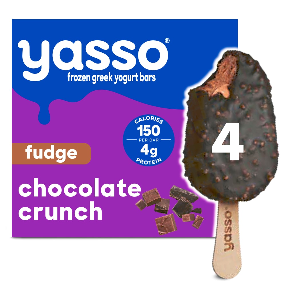 Yasso Frozen Greek Yogurt Bars Fudge Chocolate Crunch Bars
