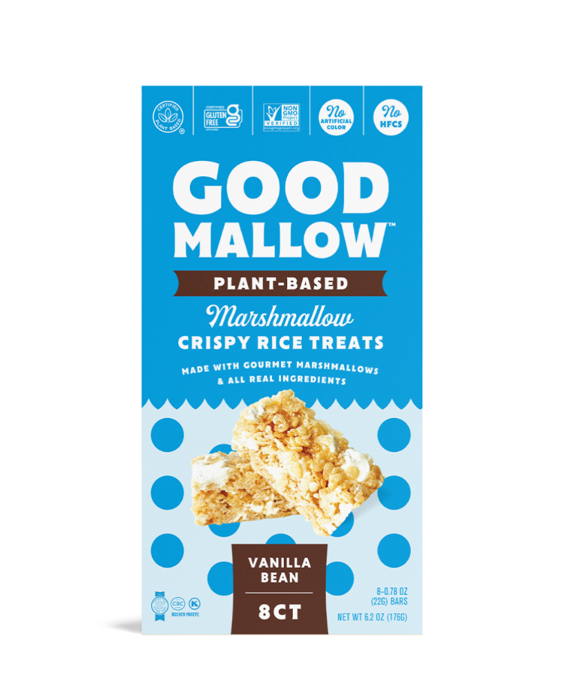 Good Mallow™ Plant Based Marshmallow Crispy Rice Treats Vanilla Bean