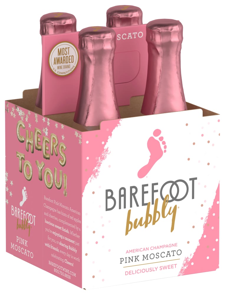 Barefoot Bubbly Pink Moscato Champagne California Sparkling Wine