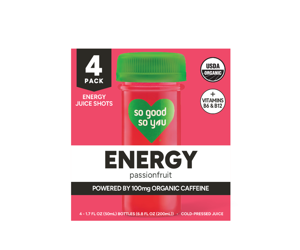 So Good So You Energy Passionfruit Probiotic Shot 4 pk