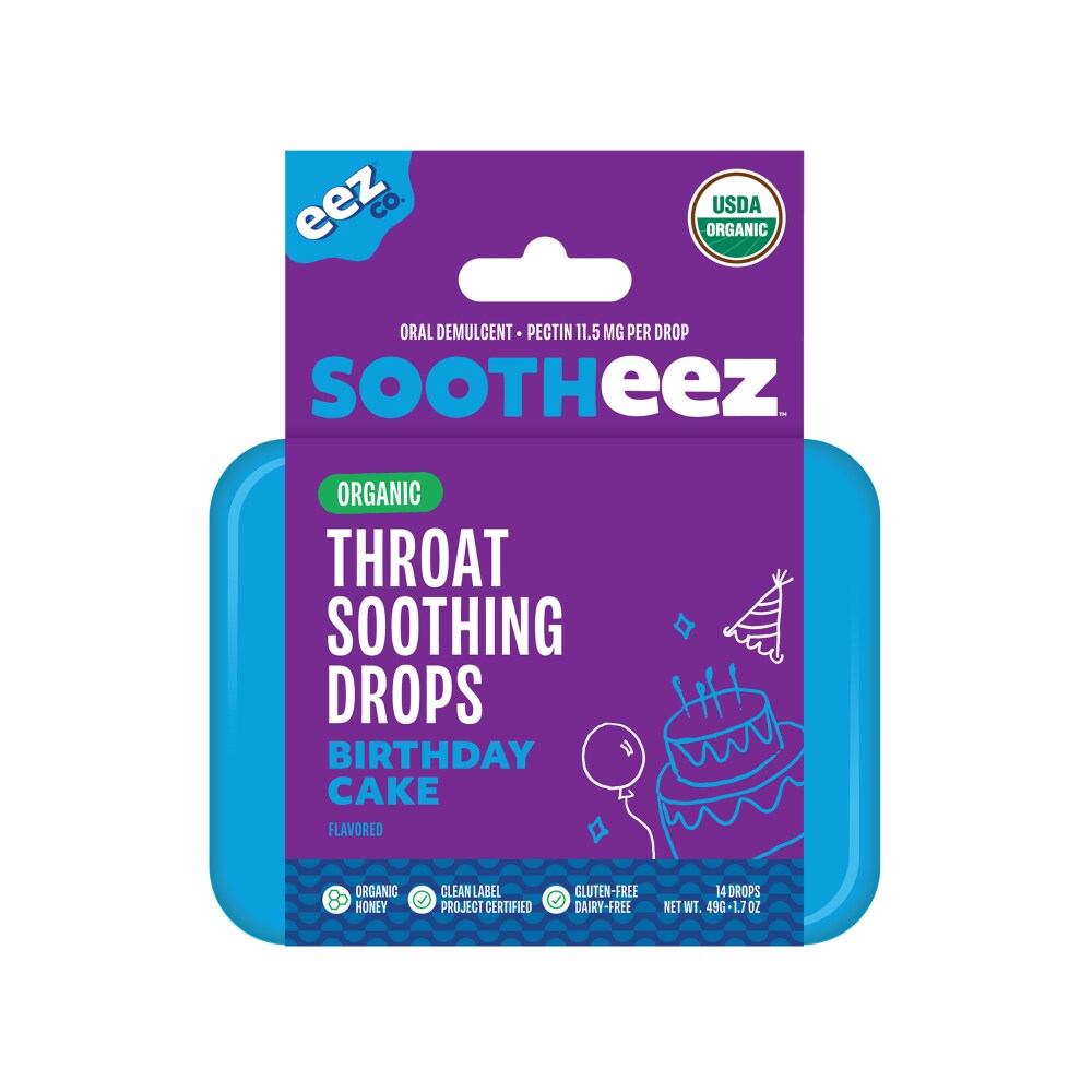 Sootheez Organic Throat Soothing Drops Birthday Cake