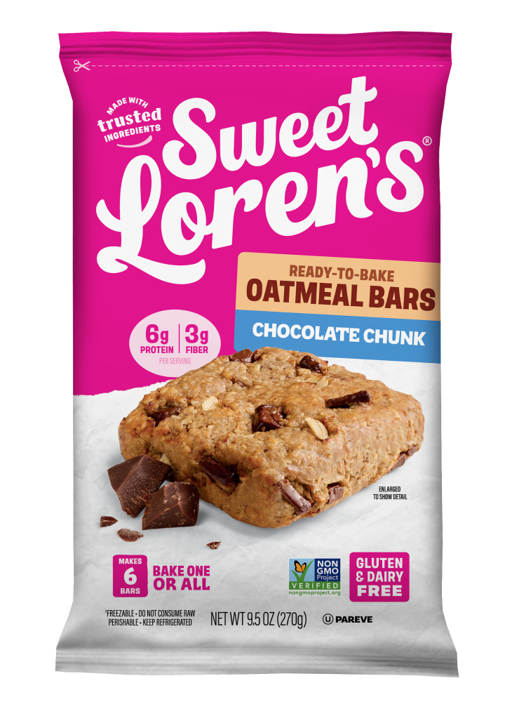 Sweet Loren’s® Ready-to-Bake Chocolate Chunk Oatmeal Bars