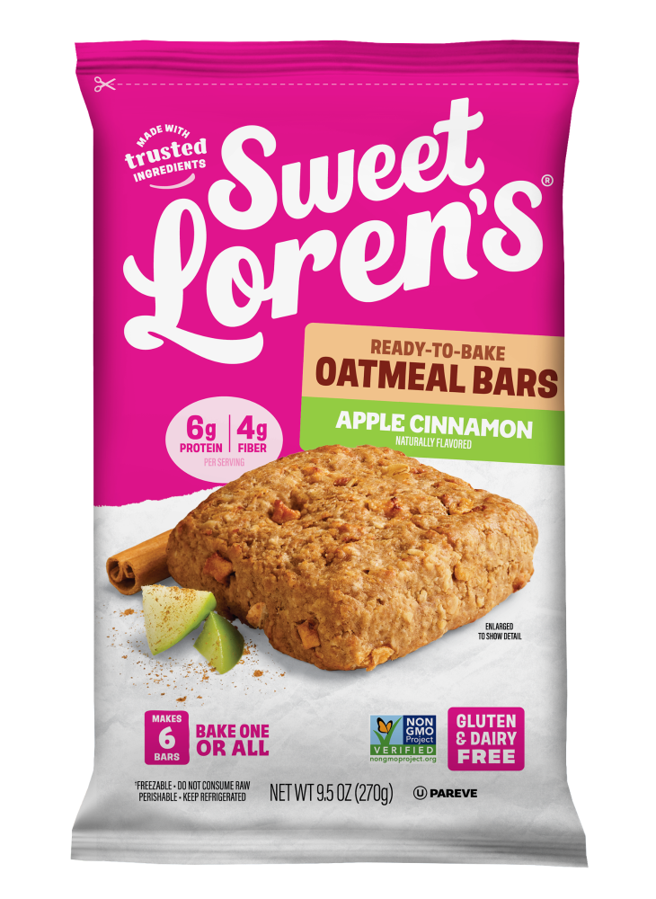 Sweet Loren’s® Ready-to-Bake Apple Cinnamon Oatmeal Bars