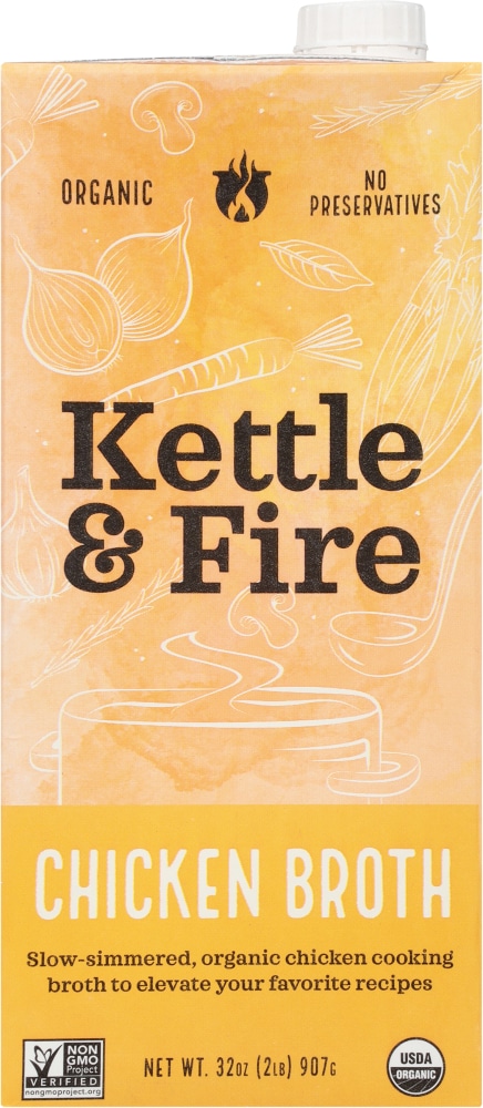Kettle & Fire Organic Chicken Broth 32 oz