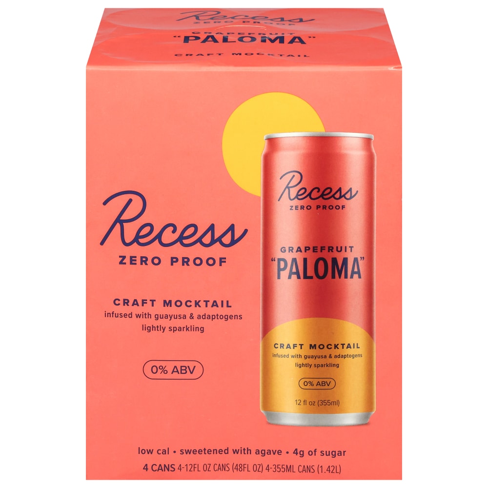 Recess Zero Proof Grapefruit Paloma Cans