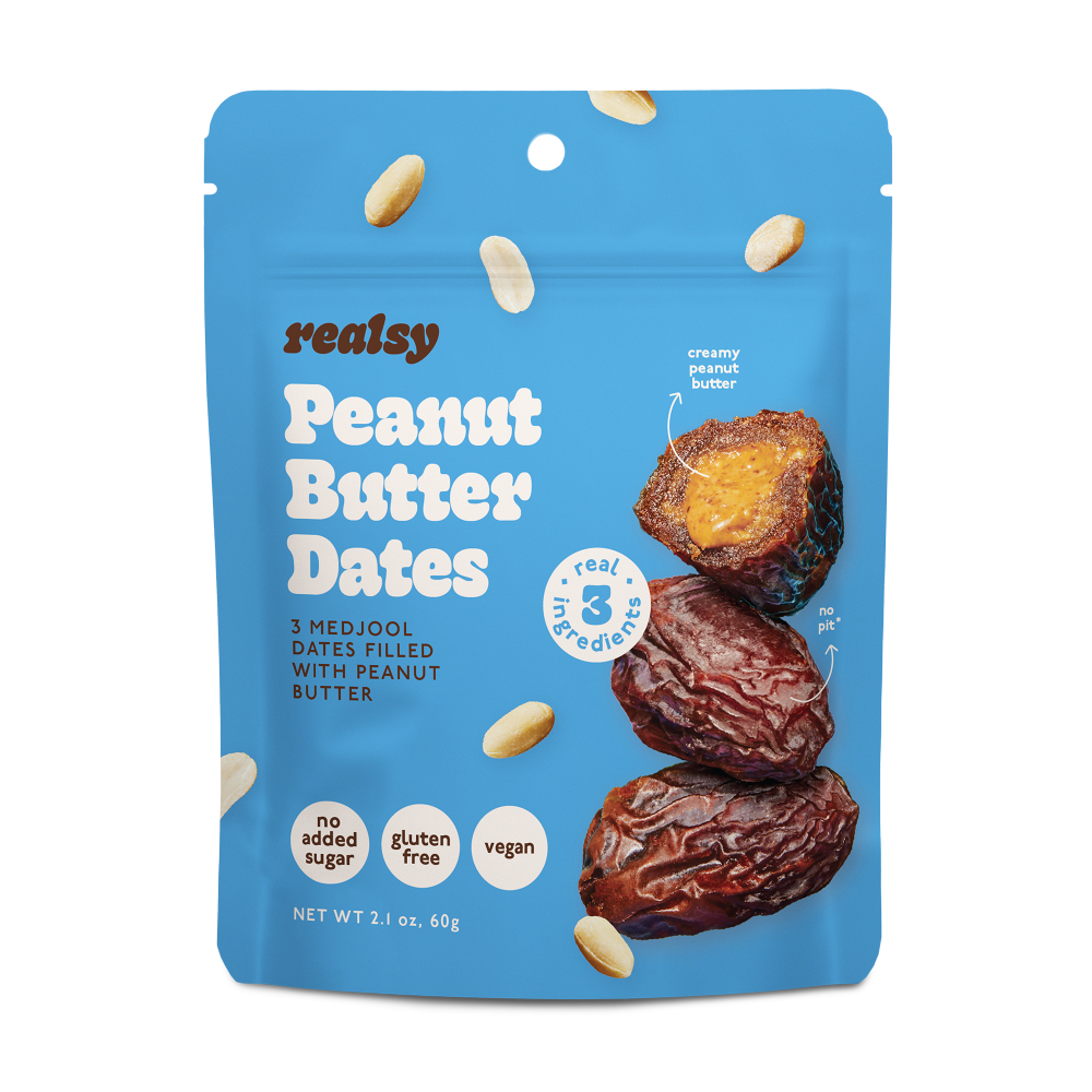 Realsy Peanut Butter Filled Dates Snack Pack