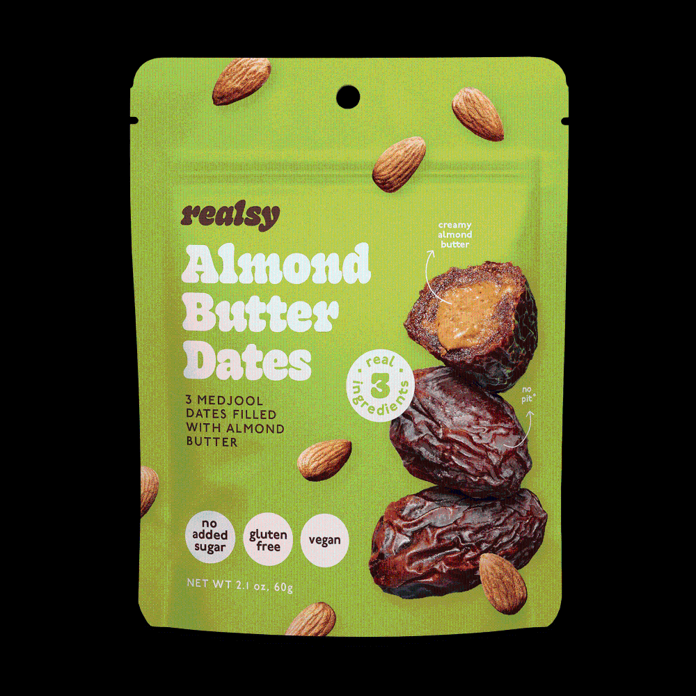Realsy Almond Butter Filled Dates Snack Pack