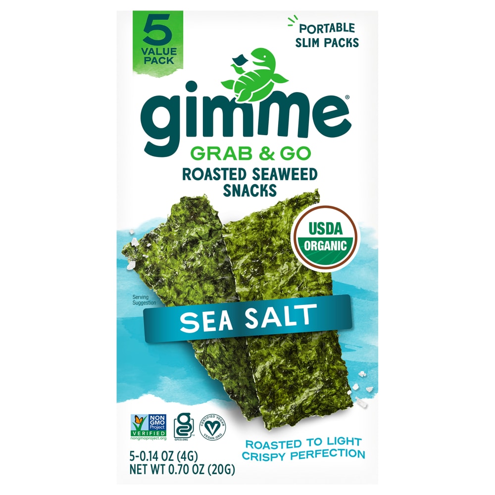 Gimme® Grab & Go Roasted Sea Salt Seaweed Snacks Multipack
