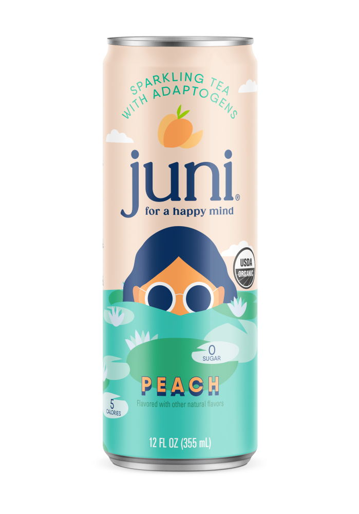 Juni® Peach Sparkling Tea With Adaptogens