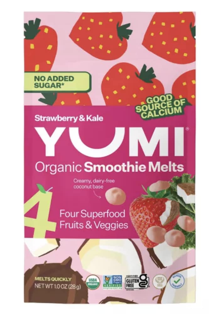 YUMI® Organic Strawberry & Kale Smoothie Melts Baby Food Snacks