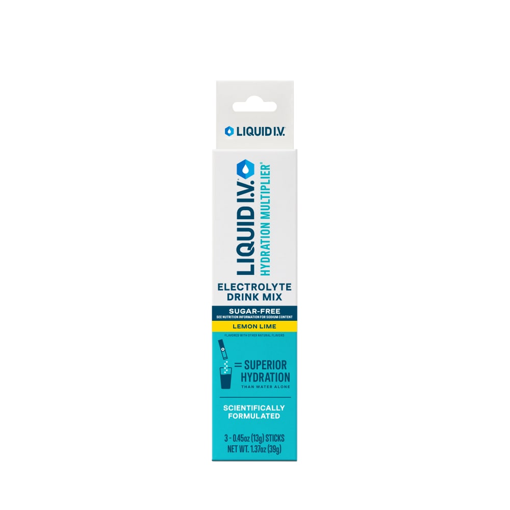 Liquid I.V. 3ct Sugar Free Lemon Lime Elcotrolyte Drink Mix