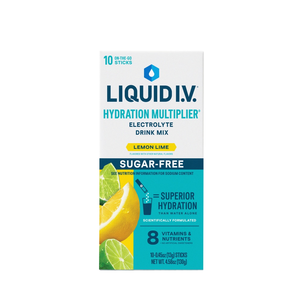 Liquid IV® Hydration Multiplier® Sugar-Free Lemon Lime Electrolyte Drink Mix Packets