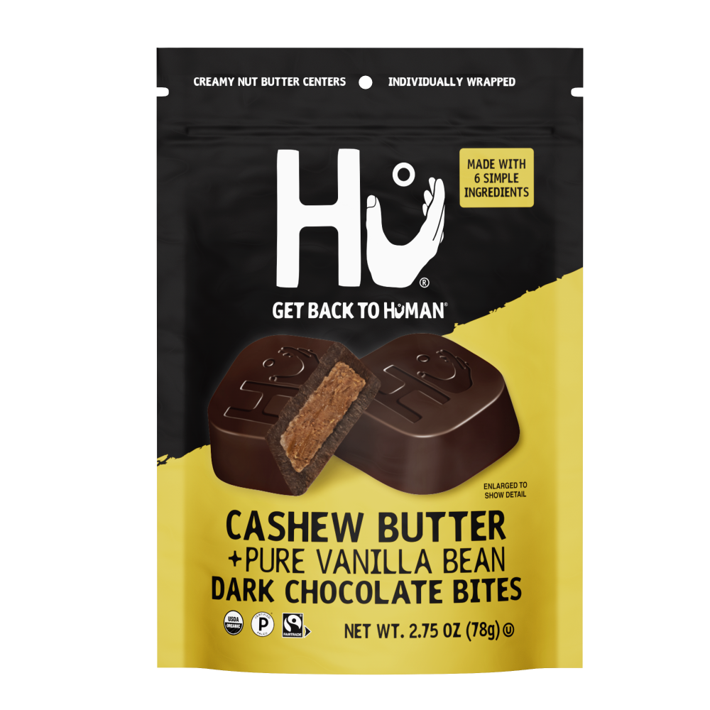 Hu Cashew Butter + Pure Vanilla Bean Dark Chocolate Bites