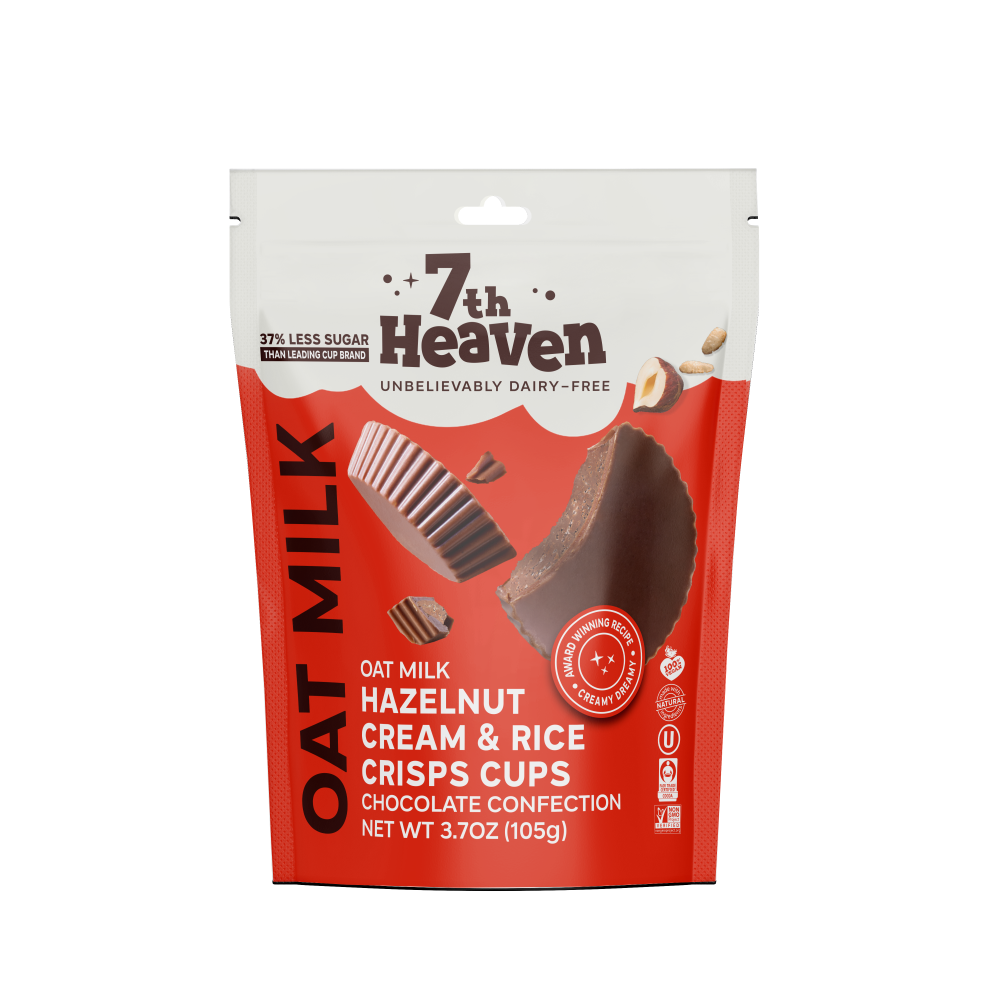 7th Heaven Unbelievably Dairy-Free Hazelnut Cream & Rice Crisps Cups