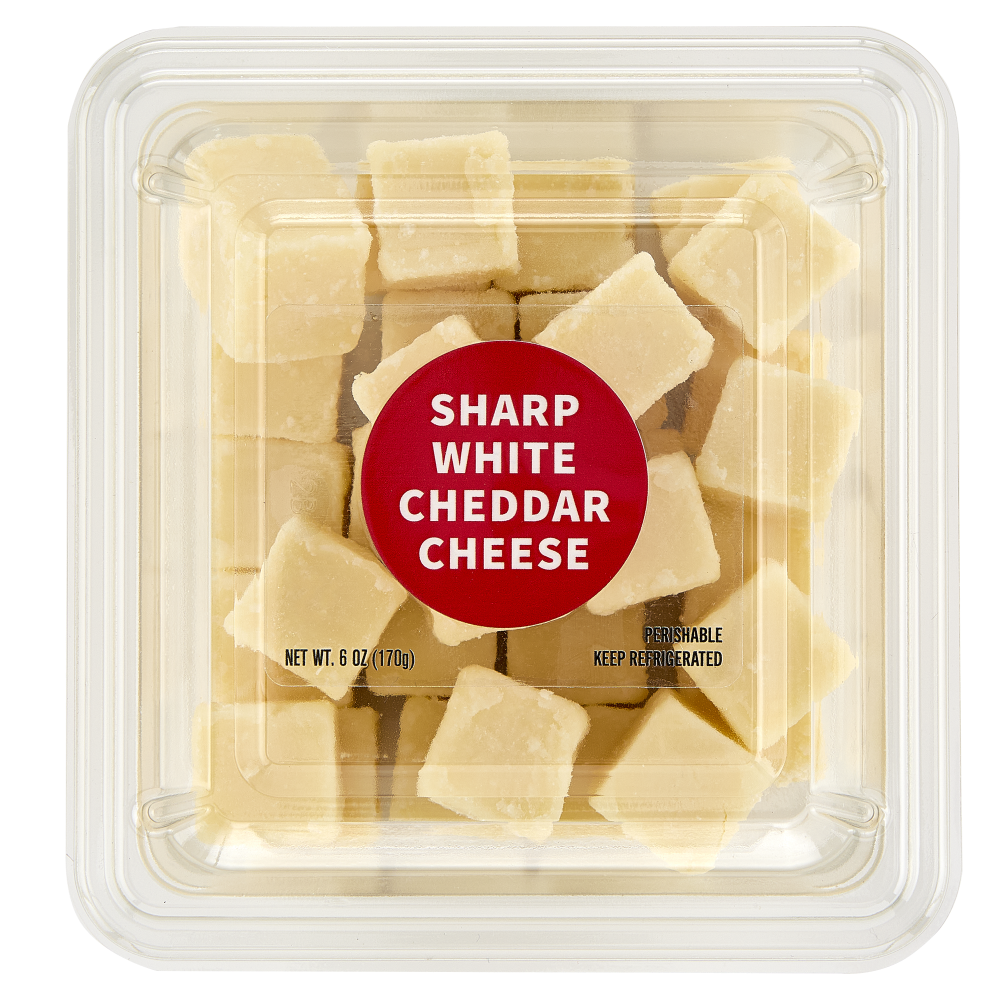 Upper Cut Cubed Sharp White Cheddar Cheese