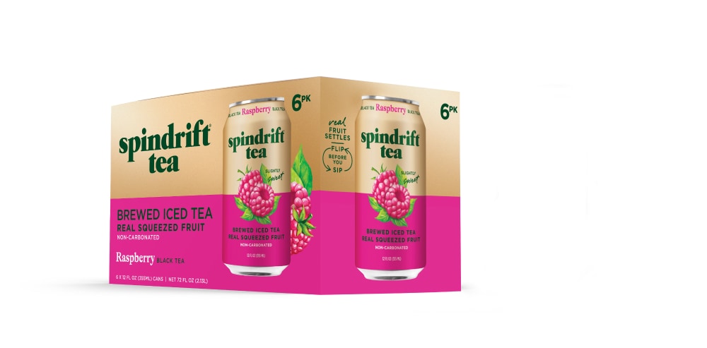Spindrift® 6PK Raspberry Black Tea cans