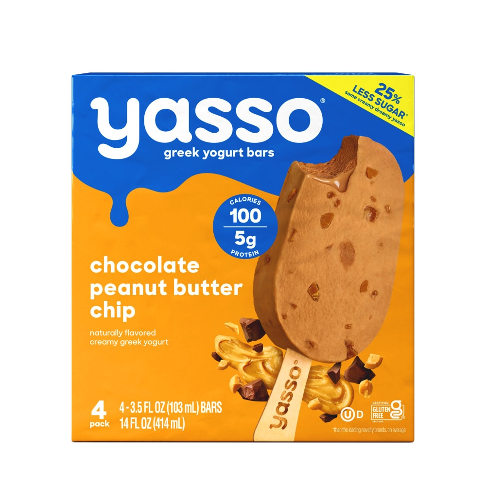 Yasso Chocolate Peanut Butter Chip Frozen Greek Yogurt Bars