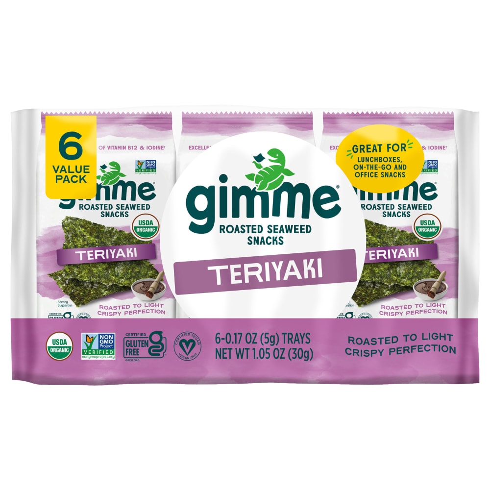 Gimme® Roasted Teriyaki Seaweed Snacks Multipack