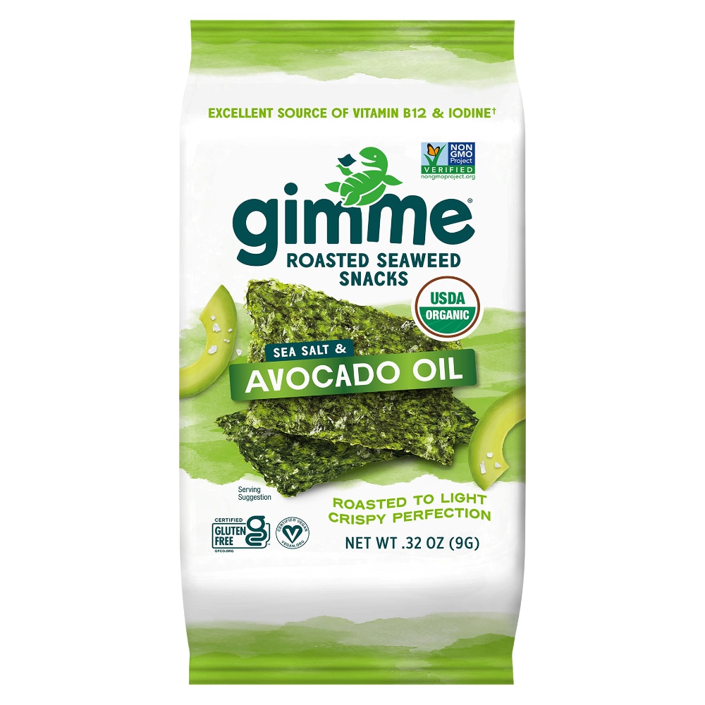 gimme® Organic Sea Salt & Avocado Premium Roasted Seaweed