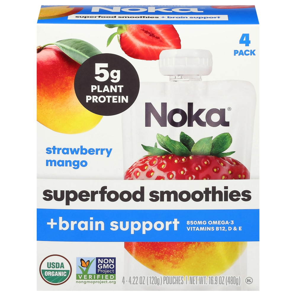 Noka® Strawberry Mango Superfood Smoothies Pouches