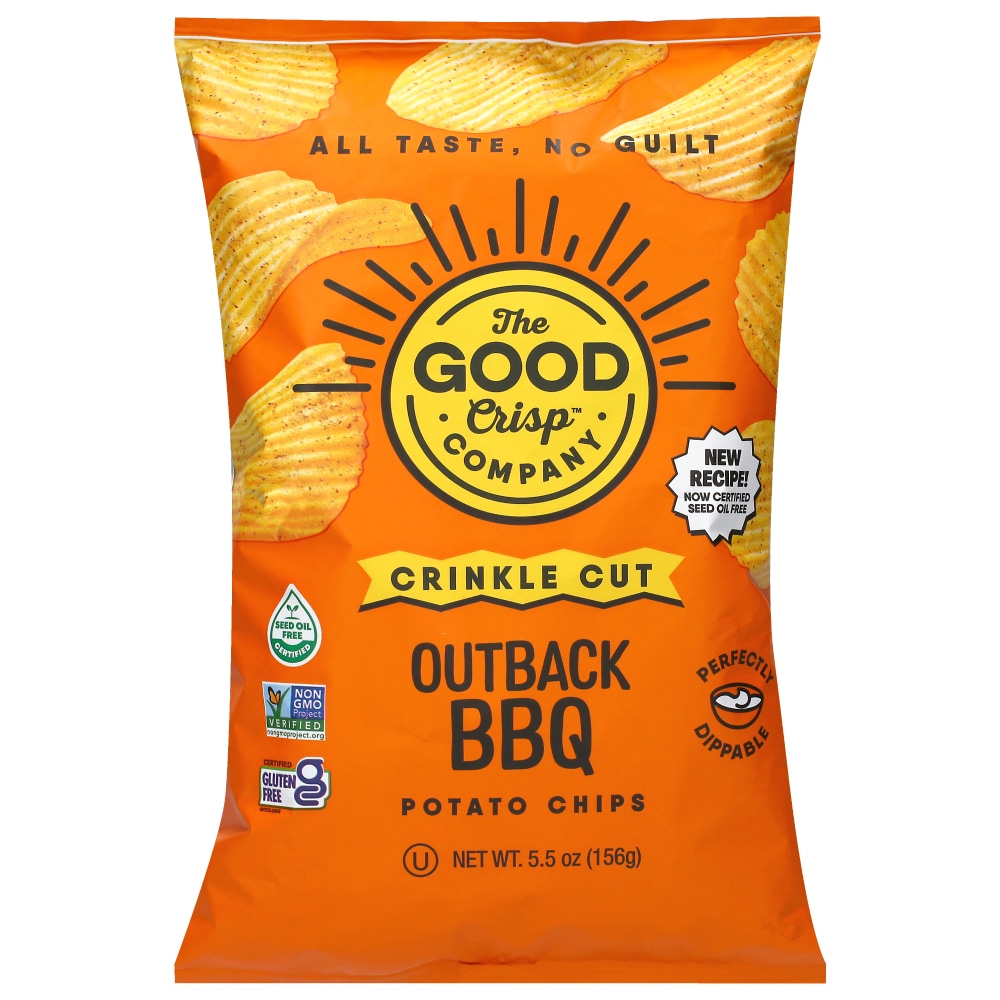 The Good Crisp Company Outback BBQ Crinkle Cut Potato Chips
