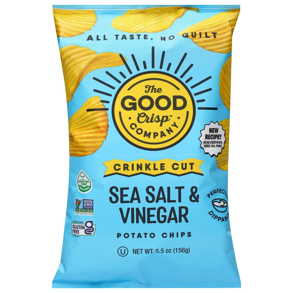 The Good Crisp Company Sea Salt & Vinegar Crinkle Cut Potato Chips